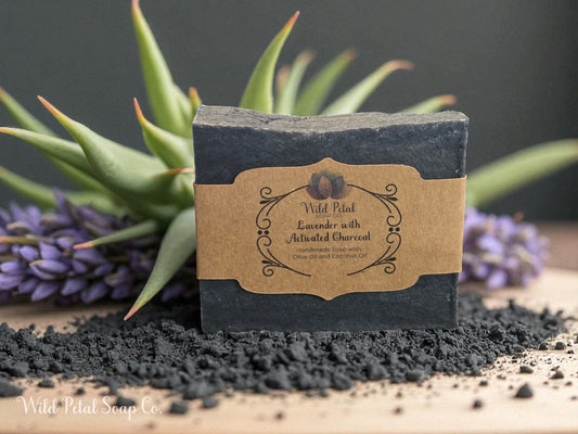 Lavender with Activated Charcoal Soap